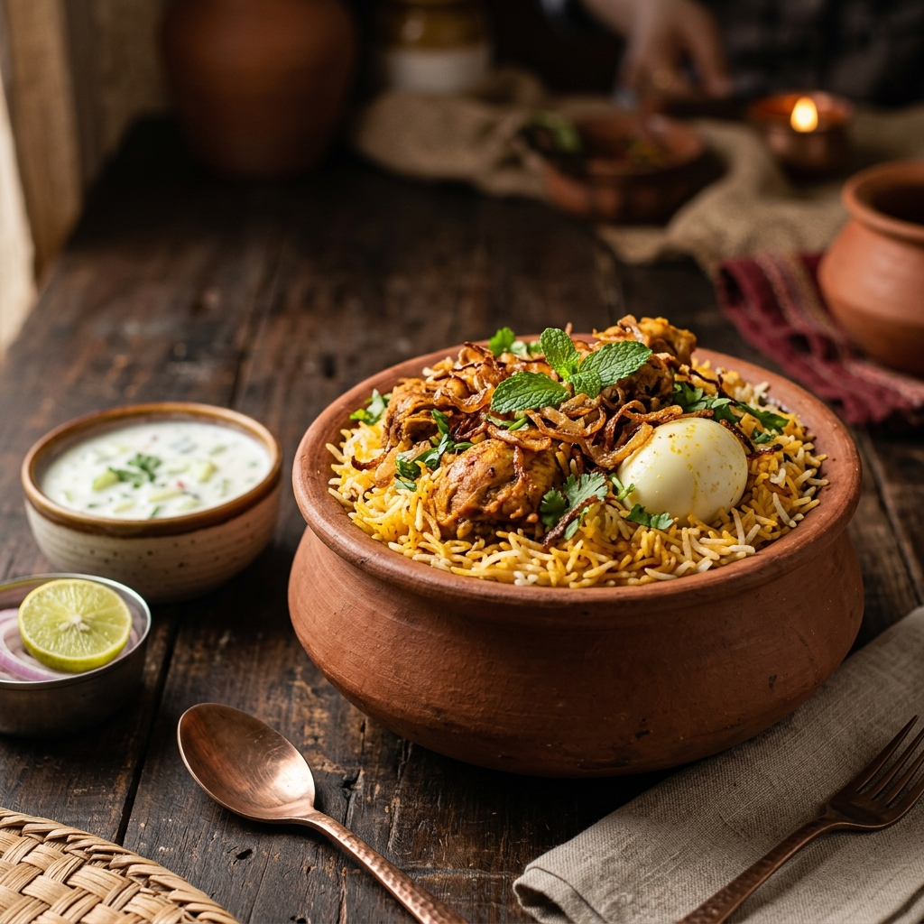 Special Chicken Dum Biryani in Clay Pot